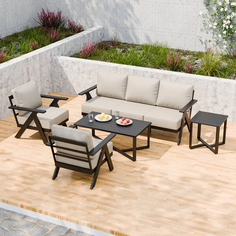 Urban Slate 5-Piece Contemporary Outdoor Patio Furniture Collection 1