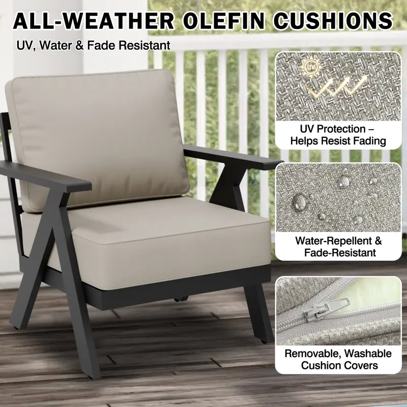 Urban Slate 7-Piece Modern Outdoor Patio Furniture Set 2