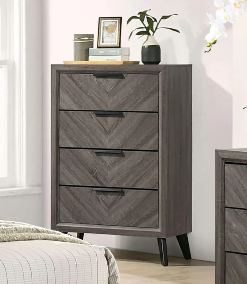 Vagan Gray Chest By Furniture Of America – Tall 6-Drawer Storage Cabinet (Cm7472Gy-C) 1