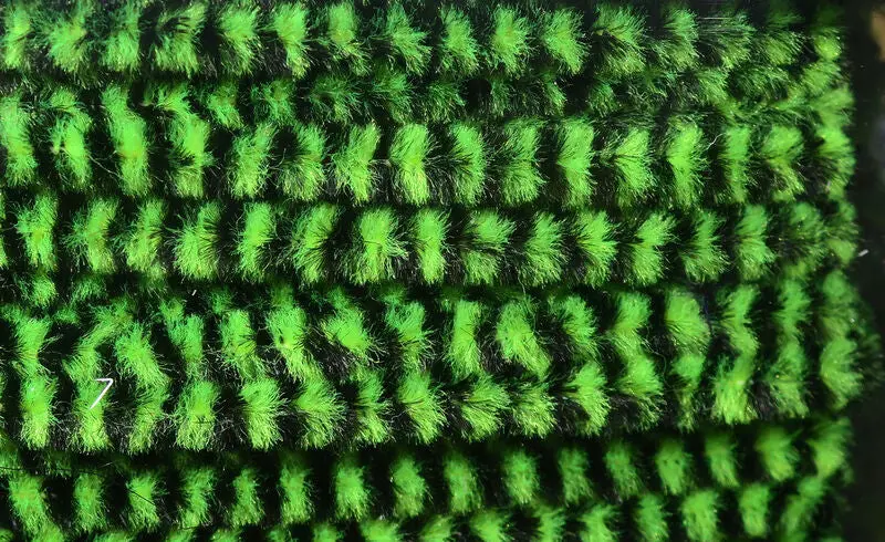 Variegated Chenille Yarn – Chartreuse And Black Blend, Size #54 1