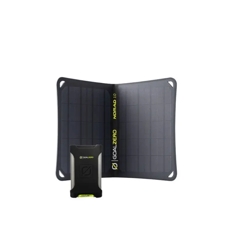 Venture 75 Power Bank + Nomad 10 Solar Charger Kit – Ultra-Portable Travel Pair 1