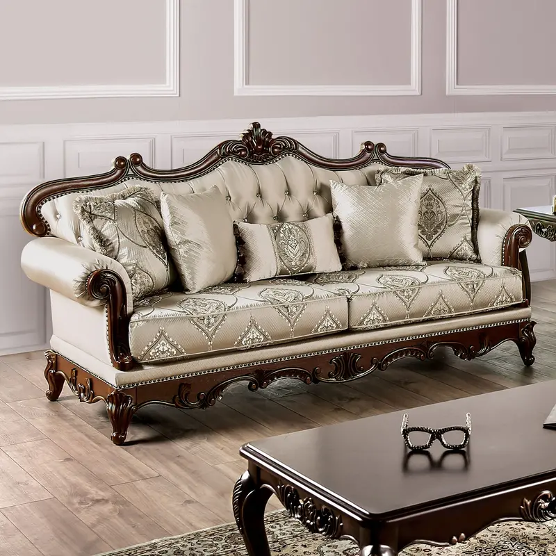 Veracruz 2-Piece Upholstered Sofa & Loveseat Set By Furniture Of America (Fm65002Bg-2Pc) 1