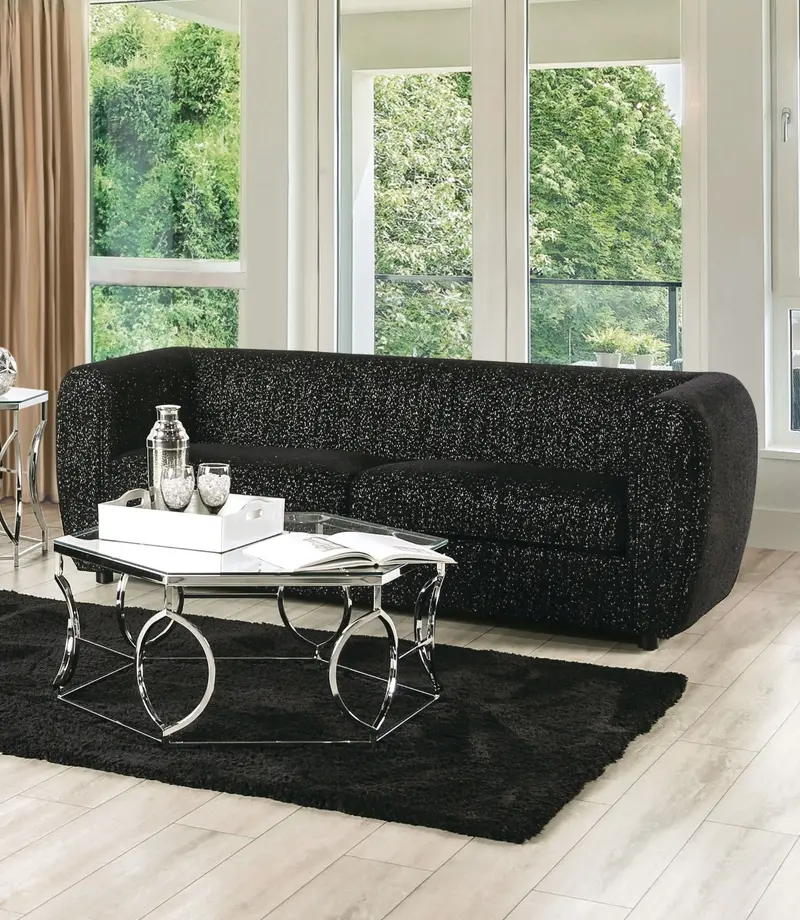 Verdal Sleek Black Sofa – Furniture Of America (Fm61001Bk-Sf) 1