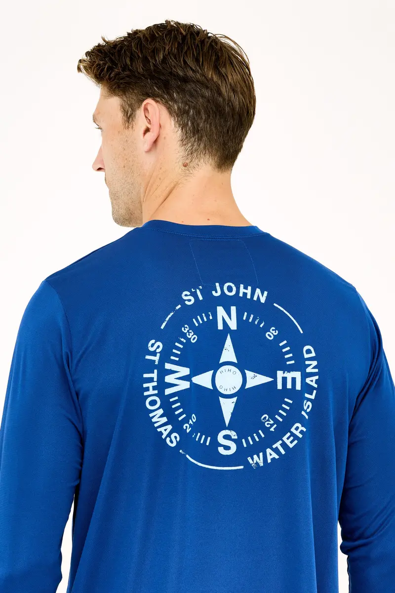 Vi Compass Racing Blue Upf50 Sun Shirt 1
