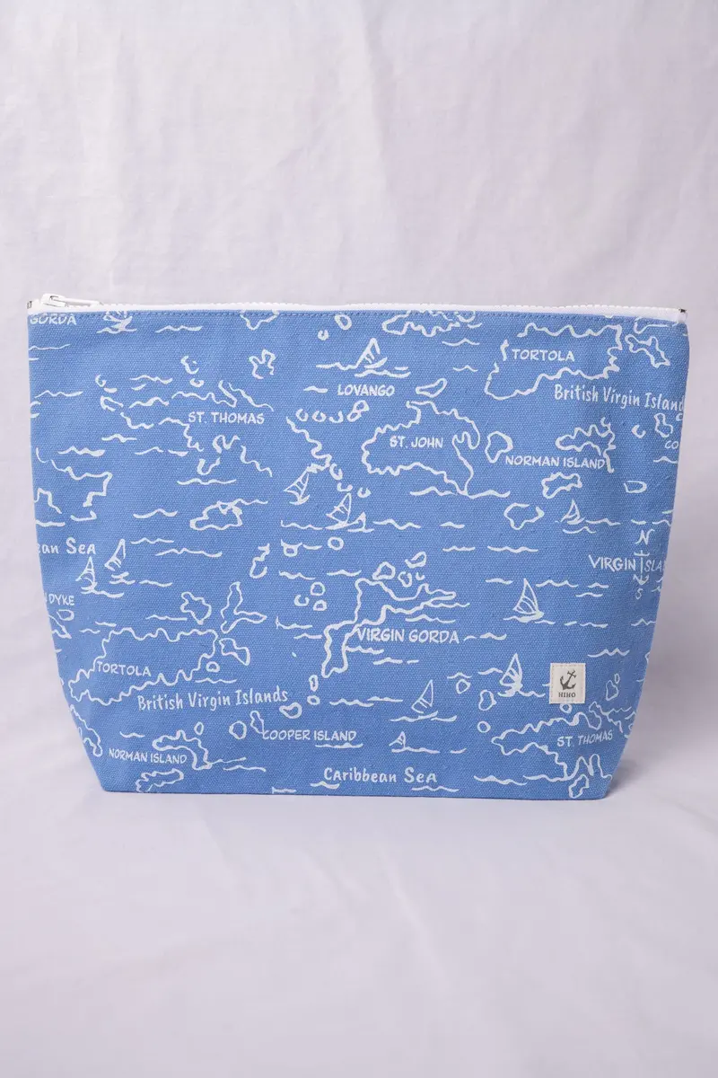 Vi Map Zip Bag – Ultramarine Blue 1
