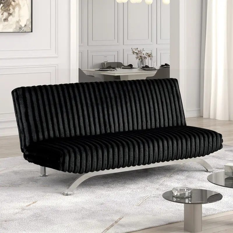 Villeneuve Black Futon Sofa Bed By Furniture Of America (Fm2906Bk) 1