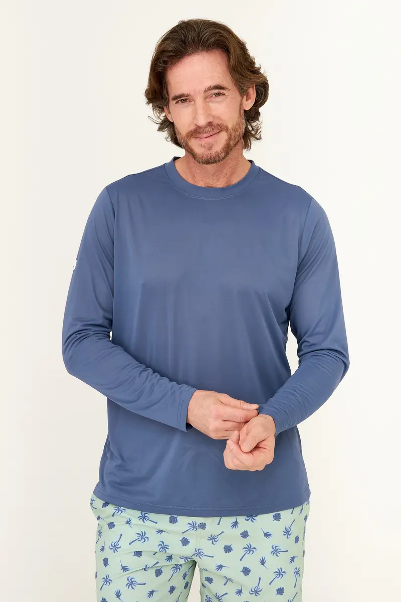 Vintage Indigo Upf 50 Technical Shirt – Uv-Protective Layer 1