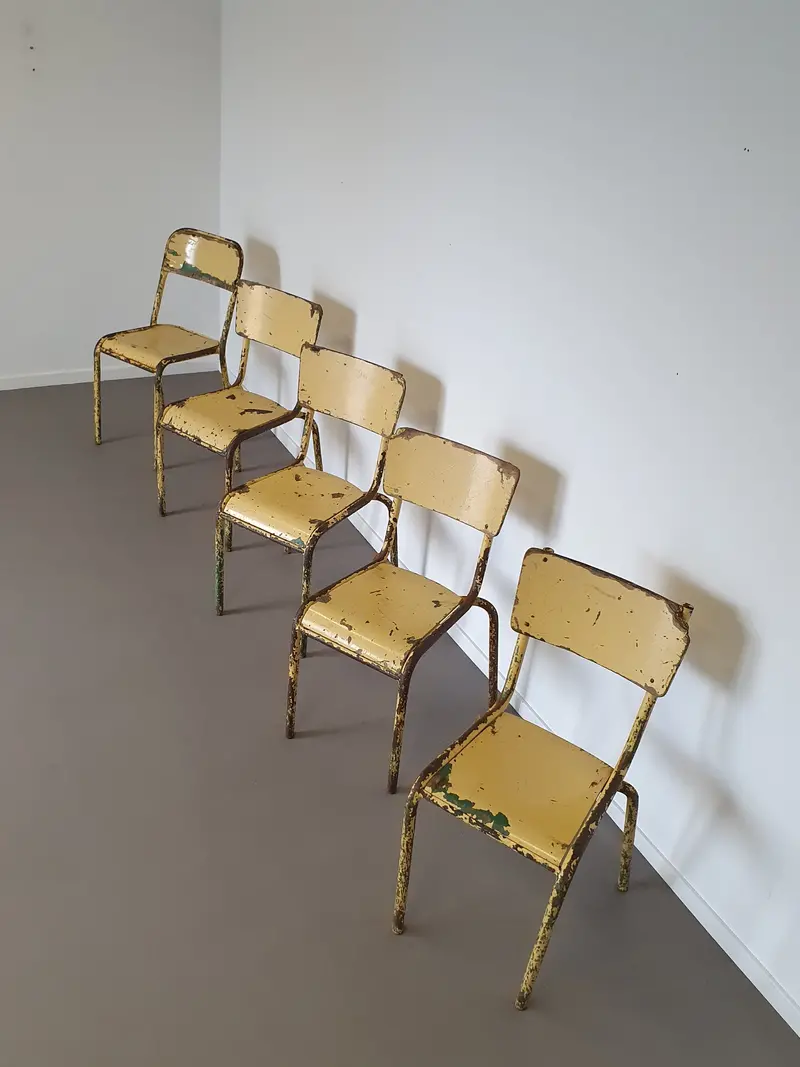 Vintage Stackable School Chairs — 1950S Educational Furniture 1
