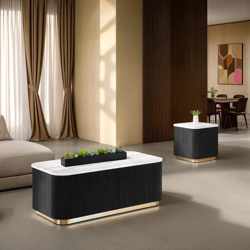 Virden Black Rectangular Cocktail Table – Furniture Of America (Fm47000Bk-C) 1
