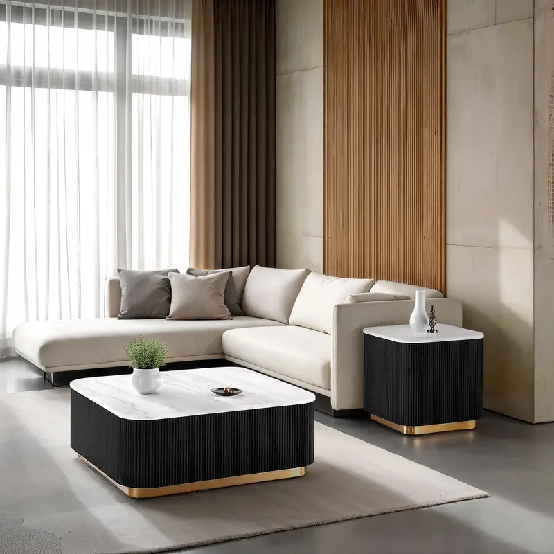 Virden Black Square Cocktail Table – Furniture Of America (Fm47000Bk-Cs) 1
