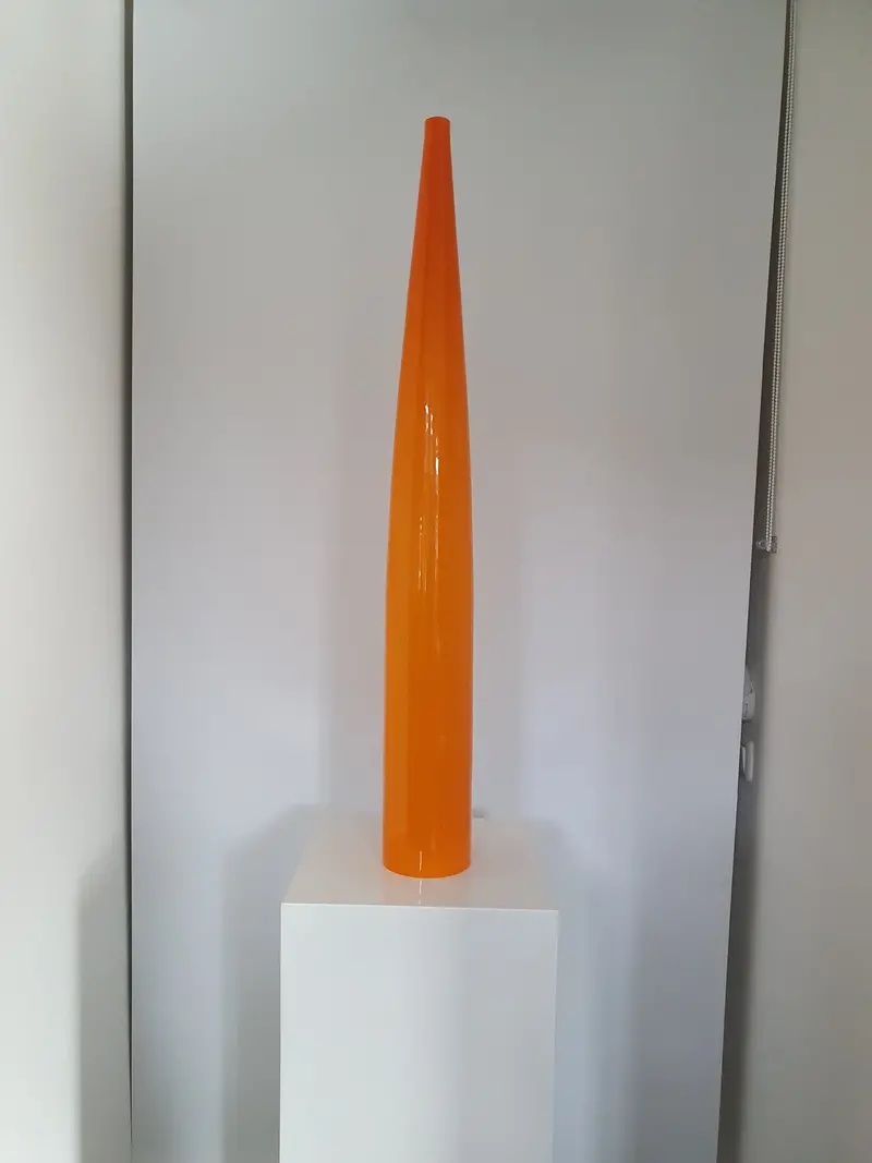 Vistosi 'Orange Pipe' Pendant Lamp By Alessandro Pianon, Italy, 1960S 1