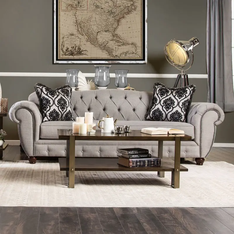 Viviana Curved Silhouette Sofa – Furniture Of America (Sm2291-Sf) 1