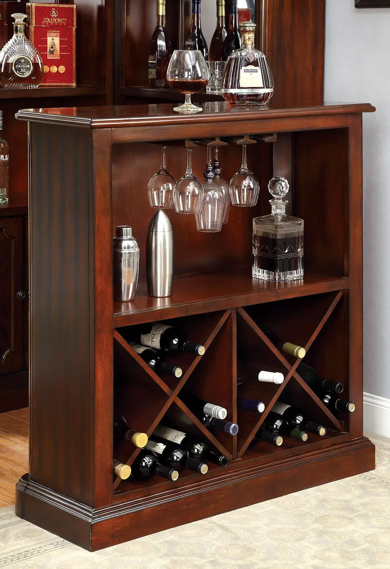 Voltaire Bar Table – Transitional Style With Storage Shelf (Cm-Cr142Bt) 1