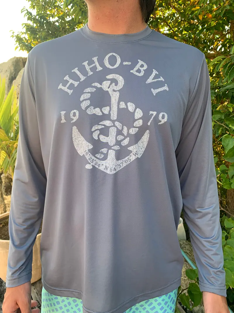 Voyage Gray Hiho-Bvi Anchor Upf 50 Shirt – Dual-Branded Protection 1