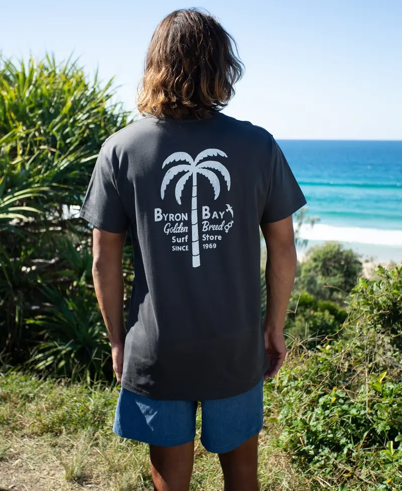 Wash-Black Byron Palm Loco T-Shirt 1