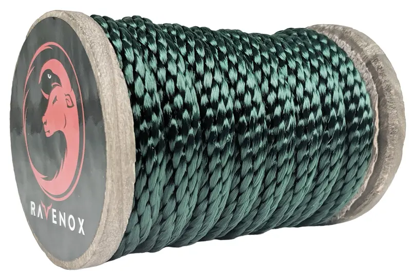 Weather-Resistant Solid Braid Polyester Rope – 1/4" 1