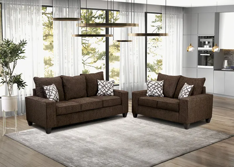 West Action 2-Piece Upholstered Sofa & Loveseat Set By Furniture Of America (Sm7330-2Pc) 1