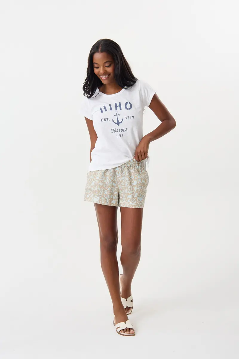 White Hiho Stencil Graphic T-Shirt 1