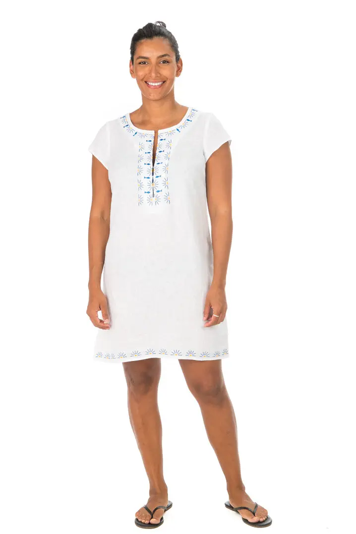 White Rachel Minimalist Slip Dress 1