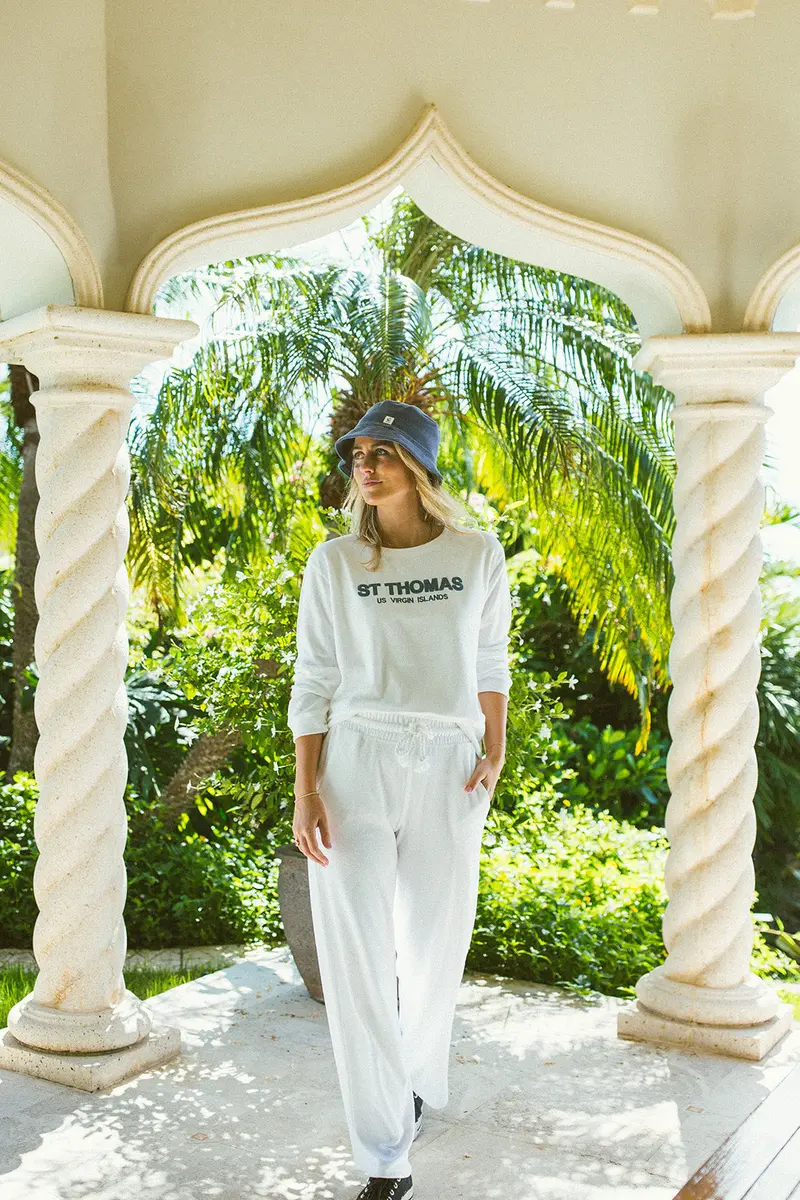 White Ultimate Beach Sweatshirt – St. Thomas Limited Edition 1