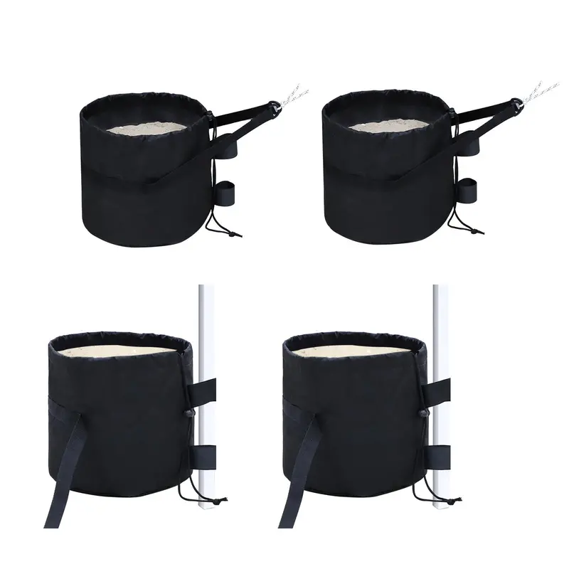 Wide-Mouth Quick-Fill Canopy Weight Bags – 160 Lb Total (4-Pack, Black) 1