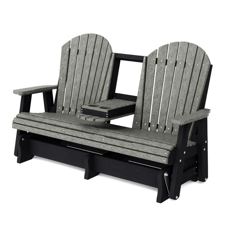 Wildridge Heritage 5-Foot Glider Bench With Built-In Console 11