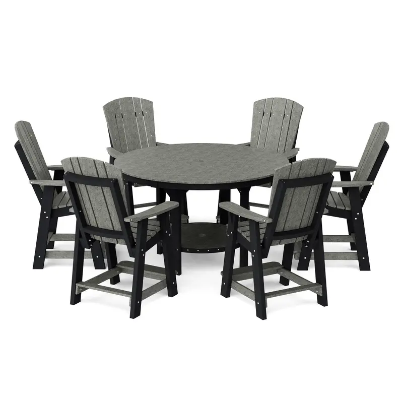 Wildridge Heritage 7-Piece Two-Tone 60-Inch Pub-Height Patio Set 1