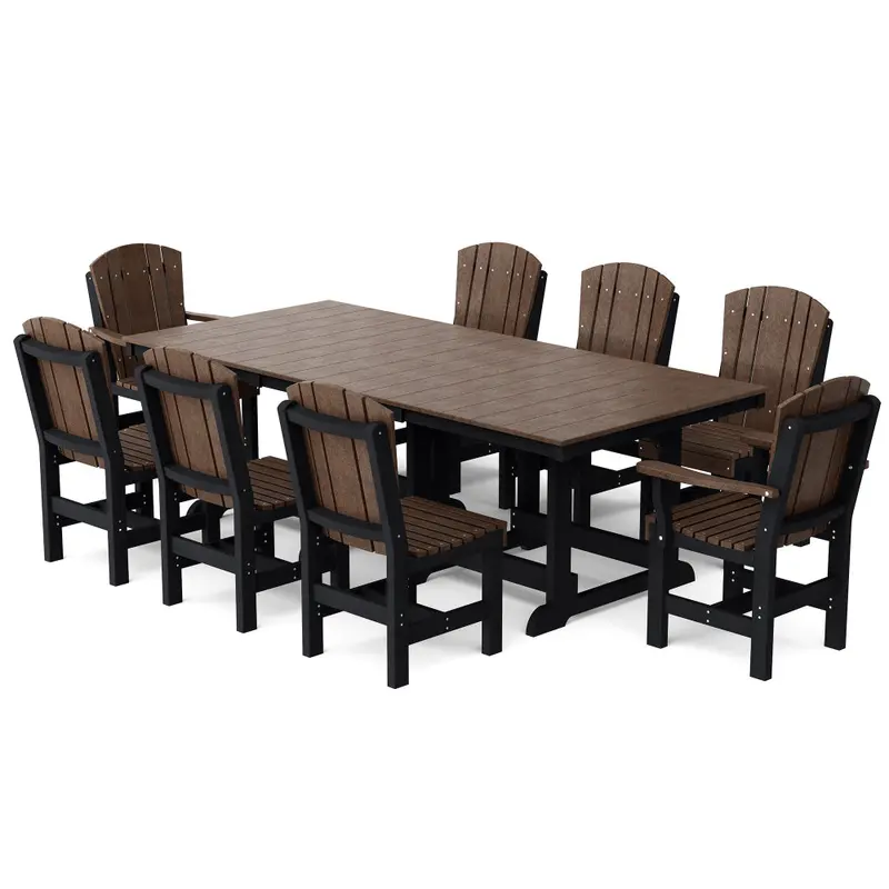 Wildridge Heritage 9-Piece Outdoor Dining Set – Includes 6 Standard + 2 Arm Chairs 10