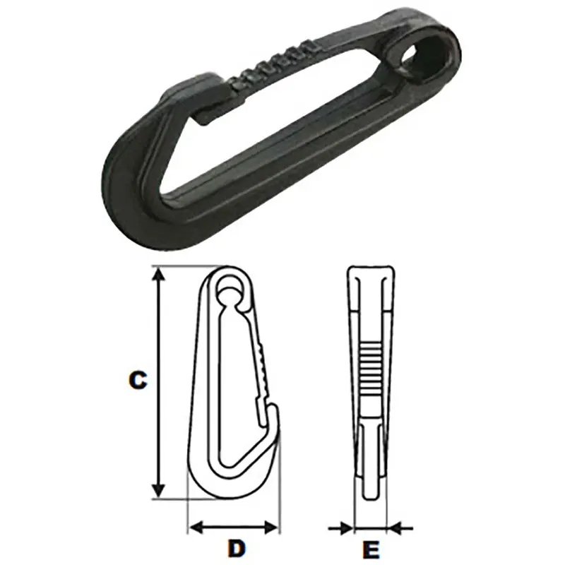 Wingless Snaphook Bungee Hook For Quick-Release Securing 3