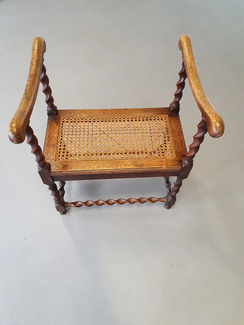 Wokkel Armchair With Woven Webbing Seat And Solid Wood Frame 1