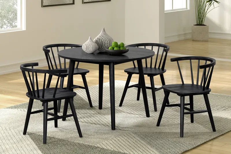 Yate Round Pedestal Dining Table – Furniture Of America Fm3102Bk-Rt 1