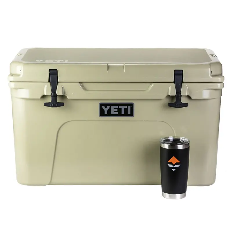 Yeti Tundra 45 Tan Insulated Cooler + Bonus Gohunt Rambler 1