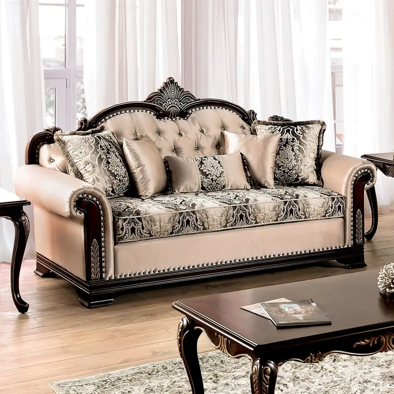 Yucatan 2-Piece Upholstered Sofa & Loveseat Set By Furniture Of America (Fm65004Bg-2Pc) 1