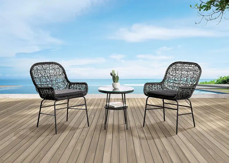 Zalika Compact Patio Side Table By Furniture Of America (Fm80010Bk-T) 1